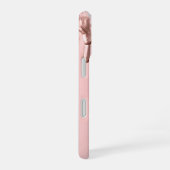 Rose Gold Metallic Drip iPhone 16ケース (右側面)