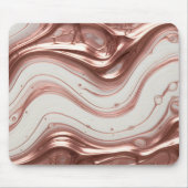 Rose Gold Metallic Liquid Marble マウスパッド (正面)