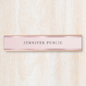 Rose Gold Modern Simple Elegant Template Luxury サインプレート (正面)