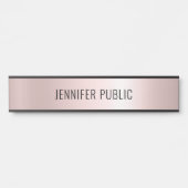 Rose Gold Modern Simple Template Home Long サインプレート (正面)
