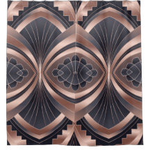 Rose Gold Navy Geometric Neo Art Deco