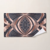 Rose Gold Navy Geometric Neo Art Deco バスタオルセット (ハンドタオル)