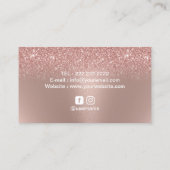 Rose Gold Ombre Music Vocalist Singer Songwriter 名刺 (裏面)