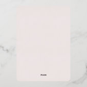 Rose Gold Over Blush Holiday Foil Invitation Card 箔シーズンカード (裏面)