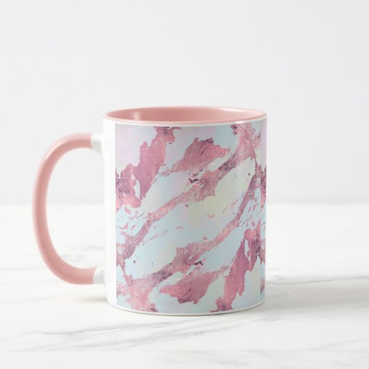 Rose Gold Pastel Marble Pattern マグカップ (左)