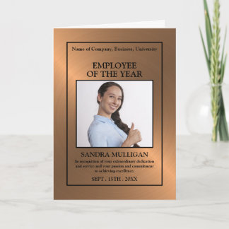 Rose Gold/Personalised Photo - Employee Award カード