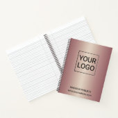 Rose Gold Personalized Logo Business  ノートブック (内部)