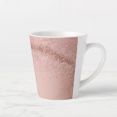 Rose Gold Pink Glitter Latte Mug カフェラテマグ (右)