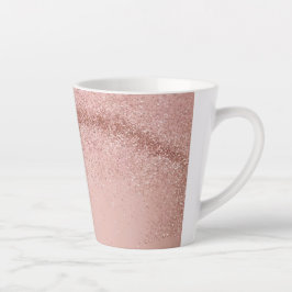 Rose Gold Pink Glitter Latte Mug カフェラテマグ