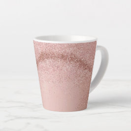 Rose Gold Pink Glitter Latte Mug カフェラテマグ