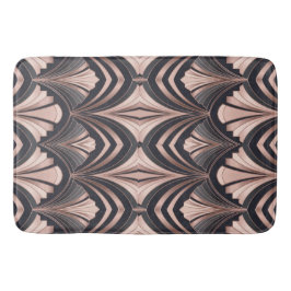 Rose Gold Romance Neo Art Deco Fan Design バスマット