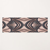 Rose Gold Romance Neo Art Deco Fan Design ヨガマット (正面(横))
