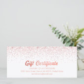 Rose Gold Salon Store Business Gift Certificate (スタンド正面)