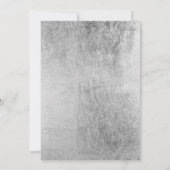 Rose gold silver glitter pink floral RSVP  招待状 (裏面)