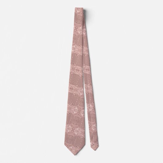 Rose Gold Sparkly Neck Tie ネクタイ (正面)