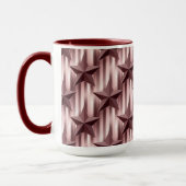 Rose Gold Stars Striped Combo Mug マグカップ (左)