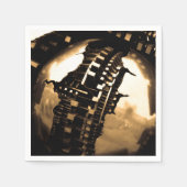 Rose Gold Steampunk スタンダードカクテルナプキン (正面)