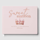 Rose Gold Sweet 16 Foil Guestbook ゲストブック (正面)