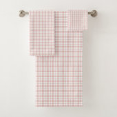 Rose Gold Tartan Towel Perfect Gift for Women バスタオルセット (インサイチュ)