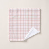 Rose Gold Tartan Towel Perfect Gift for Women バスタオルセット (ウォッシュタオル)