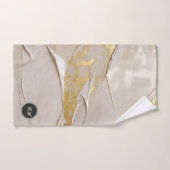 Rose Gold Textured Plaster Abstract バスタオルセット (ハンドタオル)