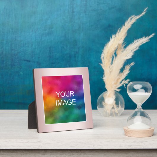 Rose Gold Upload Your Photo Image Logo Easel フォトプラーク (インサイチュ)