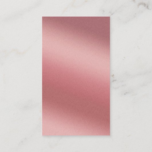 Rose Gold Wedding Reception QR Code エンクロージャーカード (裏面)