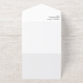 Rose Gold White Floral Monogram Photos Wedding オールインワン招待状 (外側)