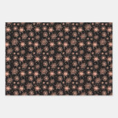 Rose Gold Winter Snowflakes on White Pattern ラッピングペーパーシート (正面3)
