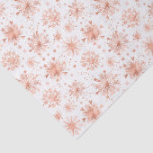 Rose Gold Winter Snowflakes on White Pattern 薄葉紙 (詳細)