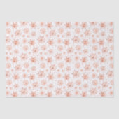 Rose Gold Winter Snowflakes on White Pattern 薄葉紙 (正面)