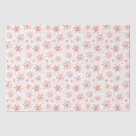 Rose Gold Winter Snowflakes on White Pattern 薄葉紙