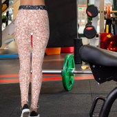 Rose Golden Black Shiny Glitter Pattern Stripes レギンス