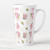 Rose Heart Name Mug – Classic Floral Gift カフェラテマグ (右)
