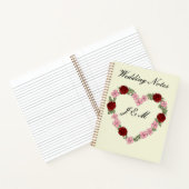 Rose Heart Wedding Planner Notebook - Cream ノートブック (内部)