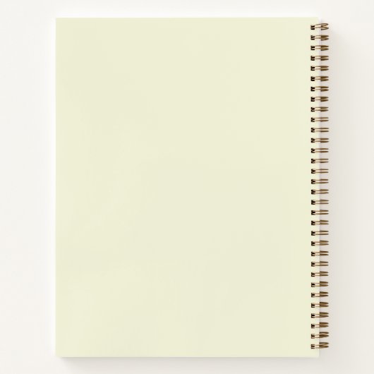Rose Heart Wedding Planner Notebook - Cream ノートブック (裏面)