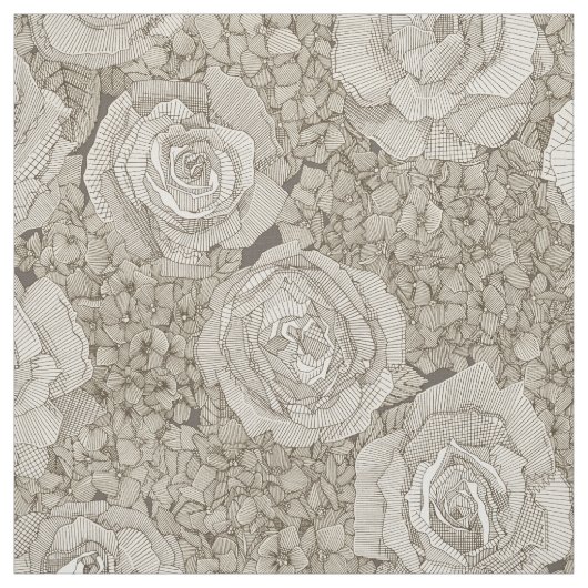 rose hydrangea floral silver tea leather ファブリック (見本)