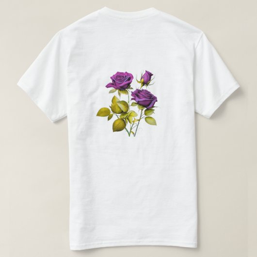  Rose Image -Mystical Elegance Floral Illustration Tシャツ (デザイン裏面)