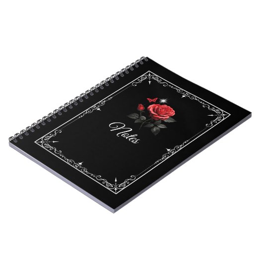 Rose, Ink & Time Black Notebook ノートブック (左側)