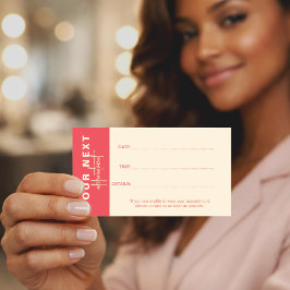 Rose & Ivory Salon Appointment Card | Minimalist D 予約カード