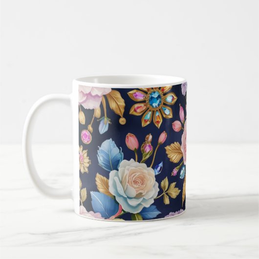 Rose Koffie of Thee Mok コーヒーマグカップ (左)