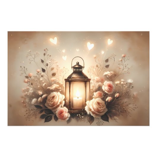 Rose Lantern Glow Bouquet フォトプリント (正面)