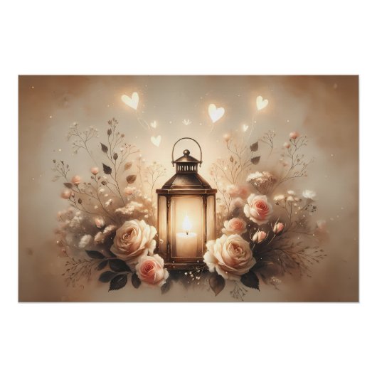 Rose Lantern Glow Bouquet ポスター (正面)