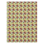 rose, lime, yellow and coffee bean geometric テーブルクロス (正面)