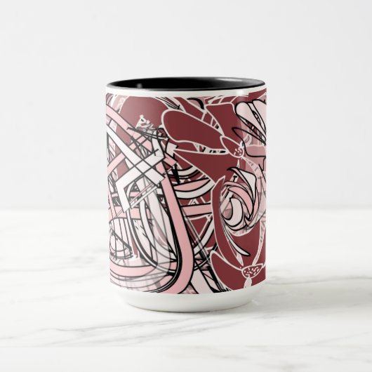  Rose Linework Mug マグカップ (中央)