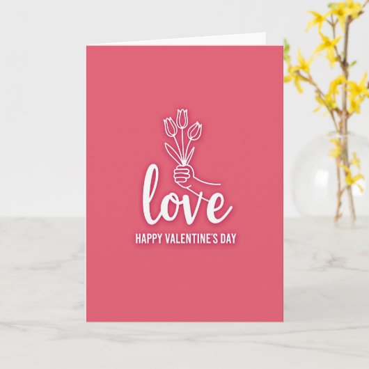 Rose Love Minimalist Card カード (黄色い花)