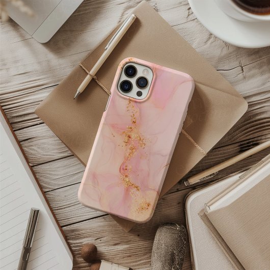 Rose Lumière - 高級なピンクの女性らしいエレガンス iPhone 16ケース