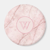 Rose Marble Organic Dusty Rose Blush  マグネット (正面)