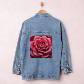 Rose Mark Denim Jacket with Elegant Floral Accent デニムジャケット (ハンガー)