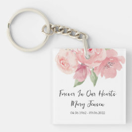 Rose Memorial Funeral Photo キーホルダー